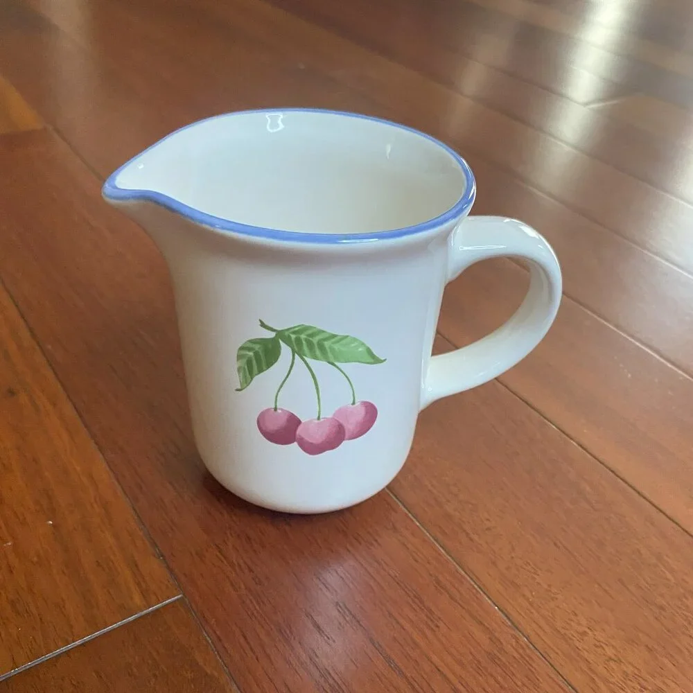 Pfaltzgraff creamer in the Hopscotch pattern